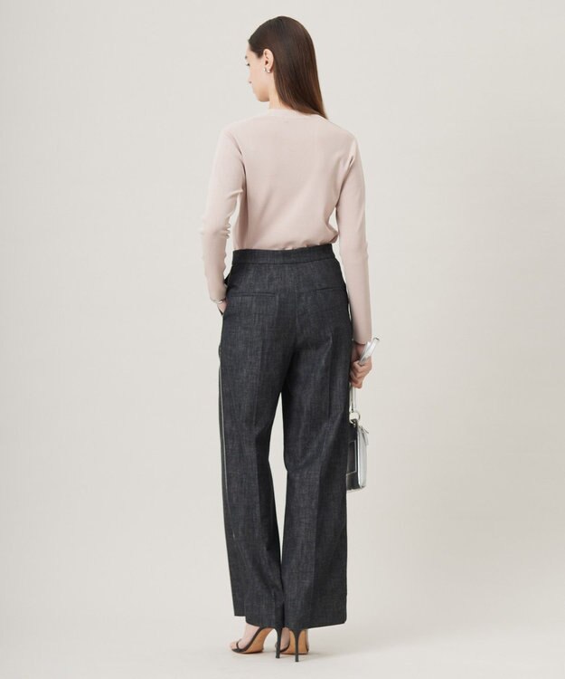 ICB 【洗える】 シンセティックフルニードル Vネックプルオーバー ダスティピンク系