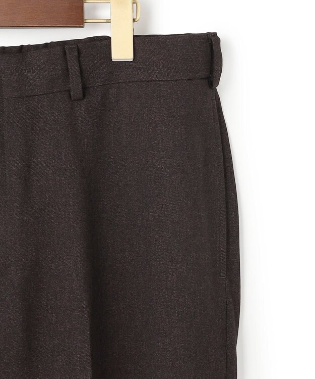 J.PRESS MEN 【J.PRESS ORIGINALS】【UNISEX】Polyester Sharkskin Piped Stem Nontuck Slacks ダークブラウン系