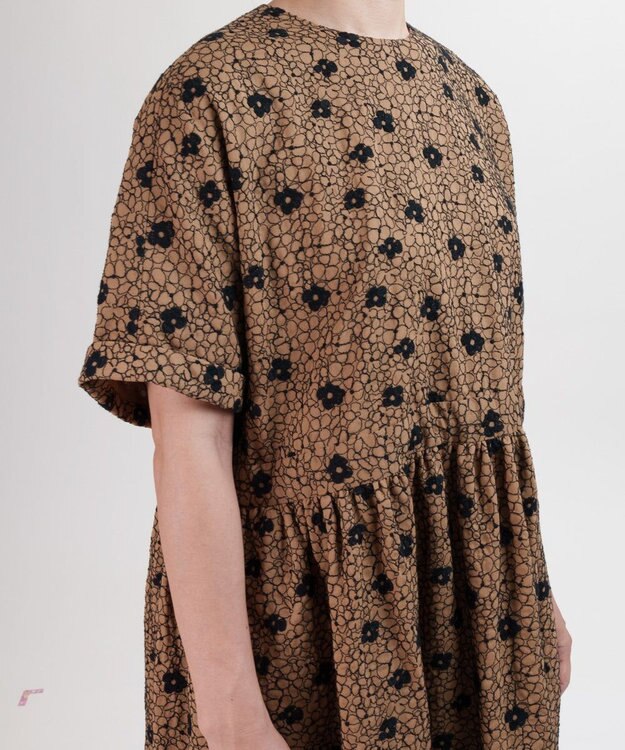 muuc 【手刺繍のような刺繍が美しい】ハイドランジア ドレス ベージュ