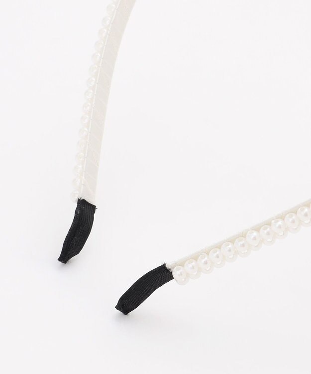 ANY KIDS パールリボンカチューシャ ホワイト