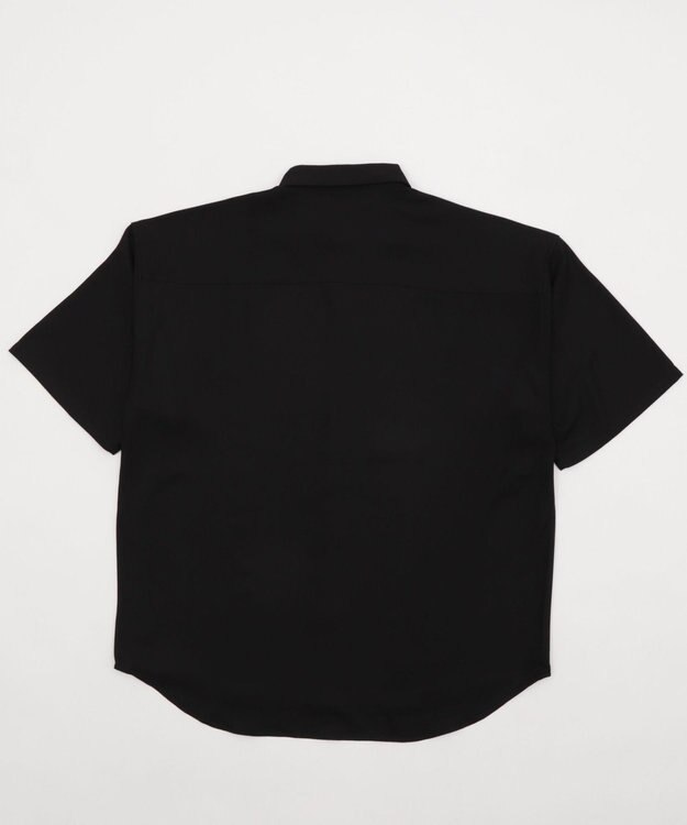 WEGO 【速乾/しわになりにくい/MLサイズ展開】アムンゼンワンポイントBIGシャツ（SS） ブラック