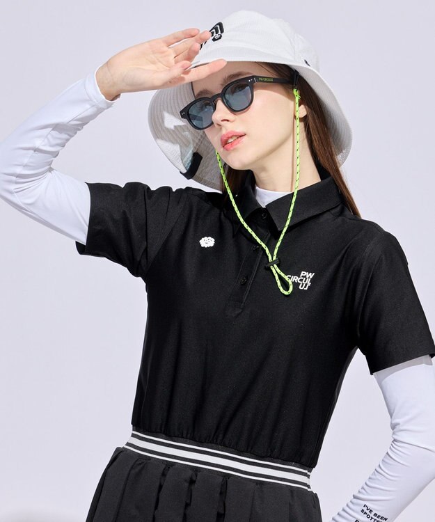 PW CIRCULUS 【WOMEN】ポロシャツワンピース ゴルフウェア レディース ブラック系