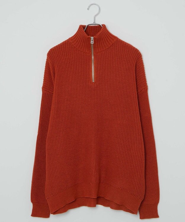 WEGO オーバーフィットハーフジッププルオーバー オレンジ