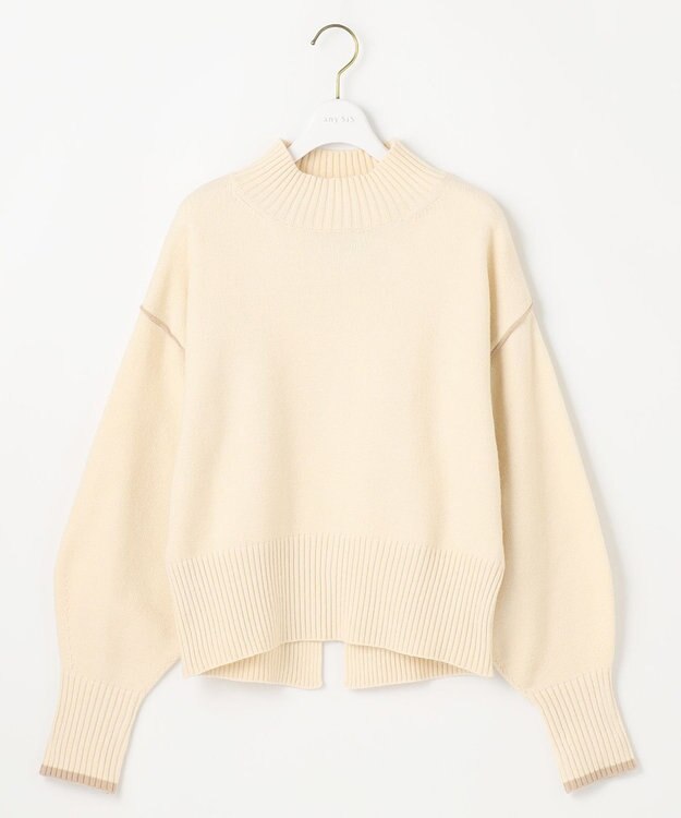 ANY SIS 【洗える・2SET】ボリューム ニット × スエードライク スカート セット アイボリー×ブラウン