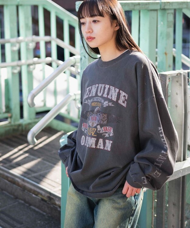 WEGO ピグメントグラフィックロンT 柄1