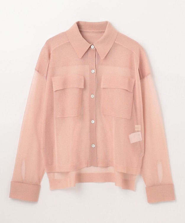 GRACE CONTINENTAL ニットシアーシャツ ピンク