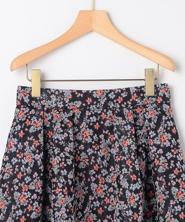 組曲 S 【加藤ローサさん着用】フラワージャカード スカート ネイビー系5