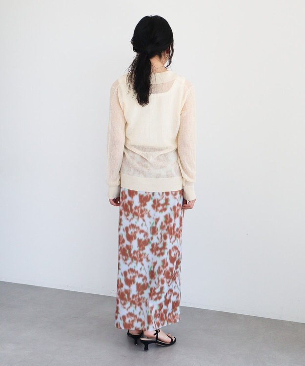 CRAFT STANDARD BOUTIQUE シアージョーゼットニットカーディガン Light Beige