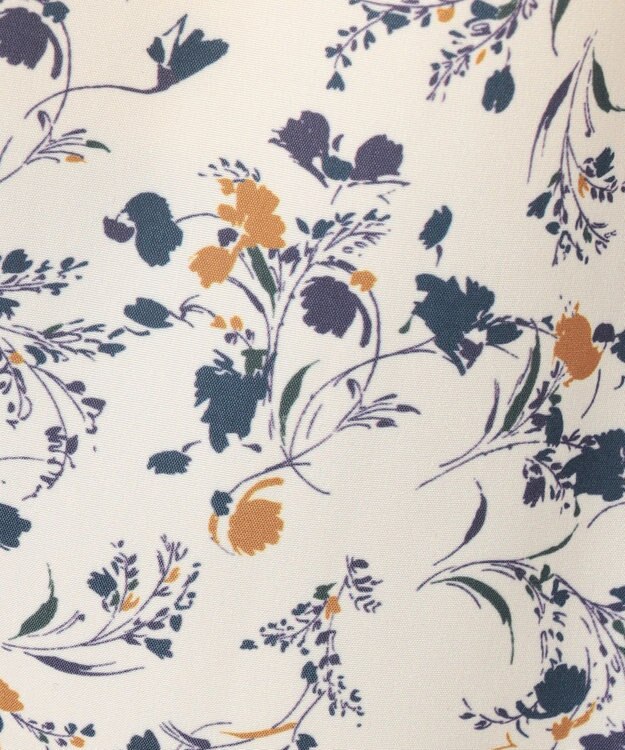 UNFILO MENS ボタニカルプリント イージーテーパードパンツ ベージュプリント