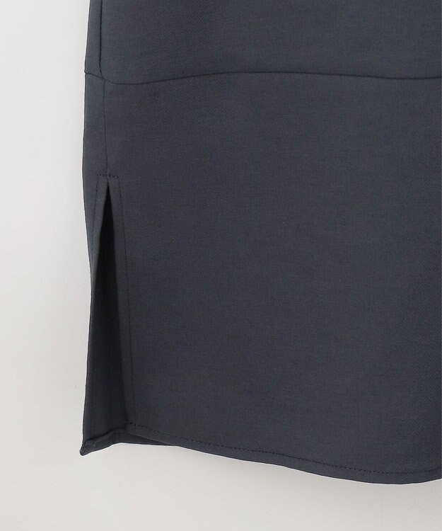 組曲 【サッシュベルト付き】パールボタンシャツワンピース ネイビー系