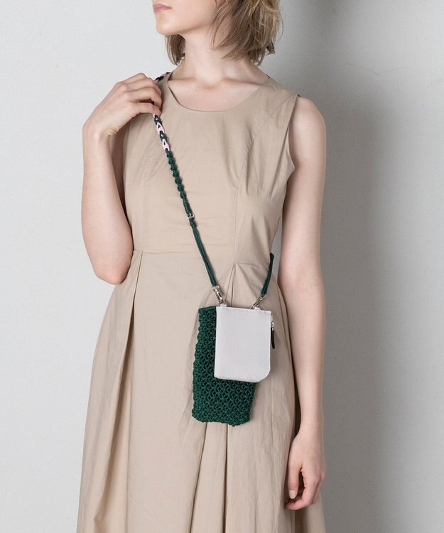 TRICOTE マクラメスマフォケース 42GREEN