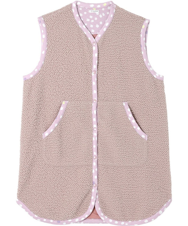 tsumori chisato SLEEP ツモリチサト ベスト ルームウェア フリース(表生地) 綿(肌側) tsumori chisato SLEEP URW153 /ワコール ピンク