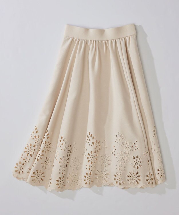 組曲 L ウォームレース スカート ベージュ系