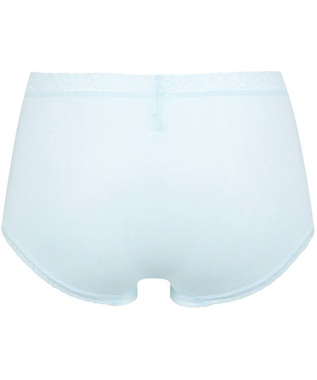 Wing ショーツ 綿混(身生地部) やさしい肌あたり 【デイリーフィット やわらかコットン】 はきこみ丈ふかめ EC3230 ウイング／ワコール サックス