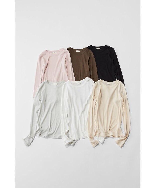 NAVE 【Nave・洗える】ガーゼフライス ロングスリーブ ホワイト系