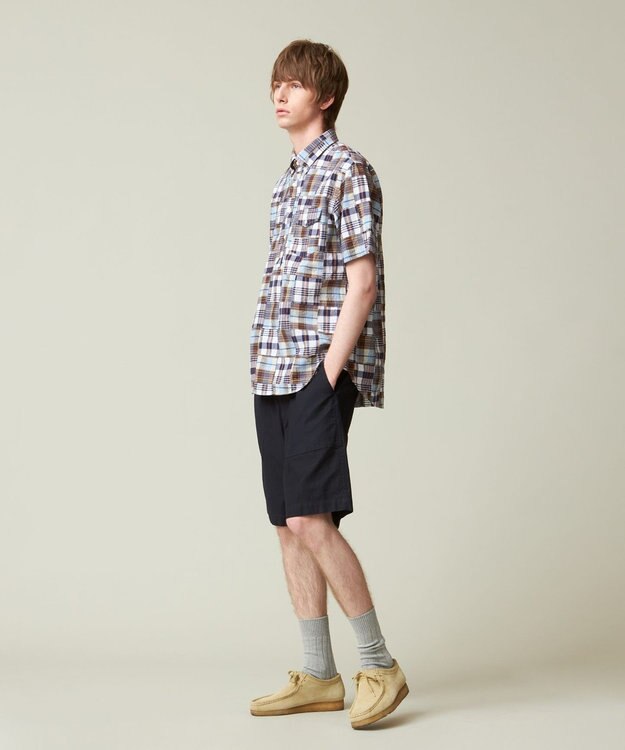 J.PRESS MEN パッチワーク プルオーバーシャツ ネイビー系9