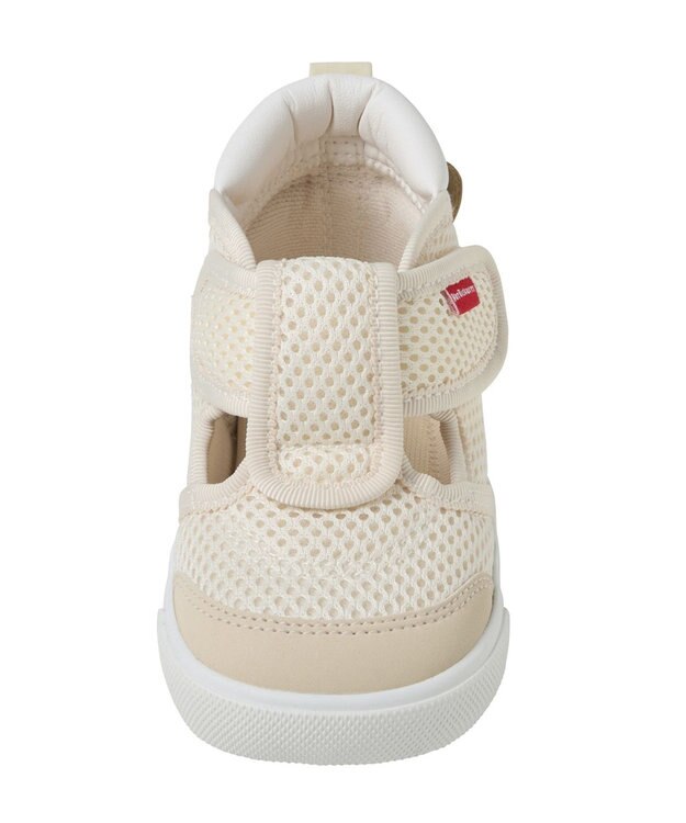 MIKI HOUSE HOT BISCUITS 【14-15cm】かかと顔 メッシュ セカンドベビーシューズ アイボリー