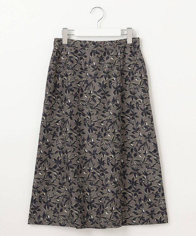 J.PRESS LADIES S 【洗える】ボタニカルプリント スカート カーキ系5