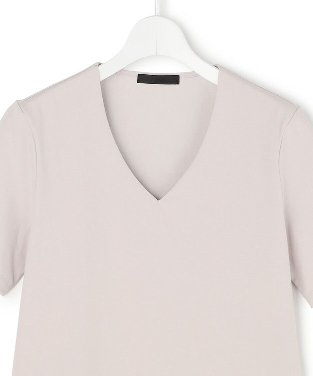 ICB L スーペリアジャージー Vネック半袖プルオーバー ライトグレー