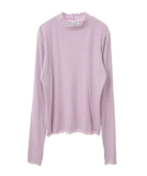 earth music&ecology メローハイネックプルオーバー Lavender