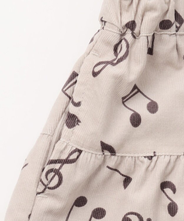 ANY KIDS 音符総柄キュロット ミルキーベージュ