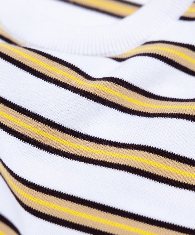 LENO MULTI BORDER KNIT《UNISEX》/ マルチボーダーニット WHITE×YELLOW