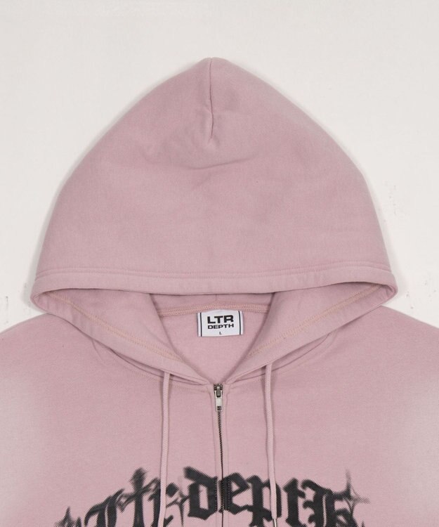 WEGO 【ユニセックス着用ITEM】グラフィックZIPパーカー ピンク