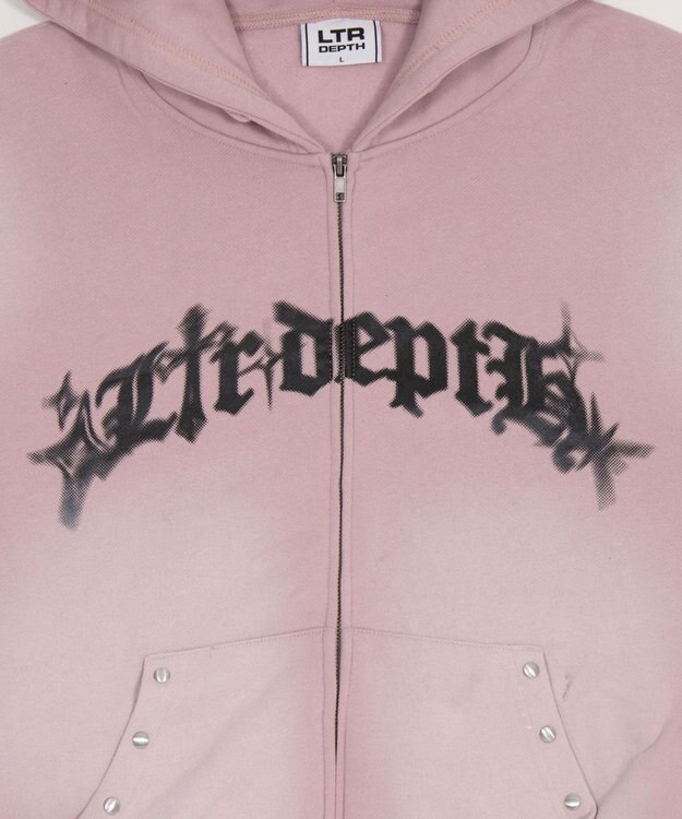 WEGO 【ユニセックス着用ITEM】グラフィックZIPパーカー ピンク