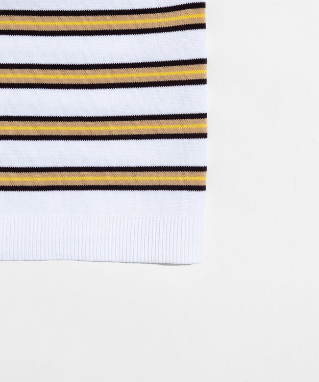 LENO MULTI BORDER KNIT《UNISEX》/ マルチボーダーニット WHITE×YELLOW