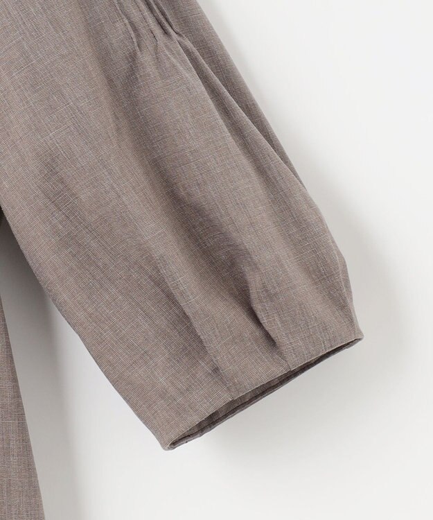 J.PRESS LADIES 【洗える】ラミーポプリン シャツ ブラウス ブラウン系