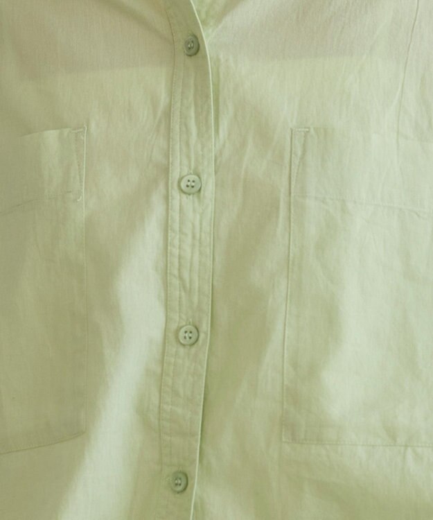 WEGO 着丈が選べる オーバーサイズ バンドカラー シャツ / ストライプ / 無地 ライム