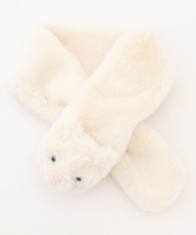 ANY KIDS アニマルマフラー エクリュ（ネコ）