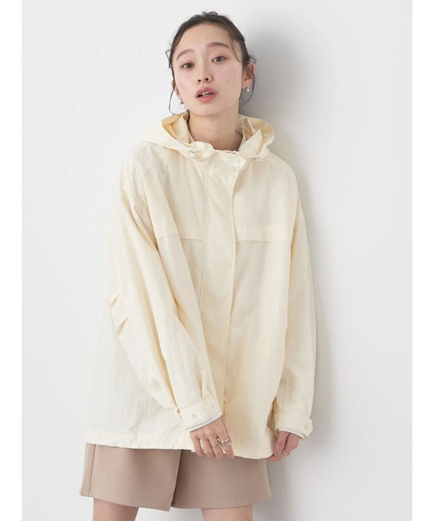 earth music&ecology テックパーカー Ivory