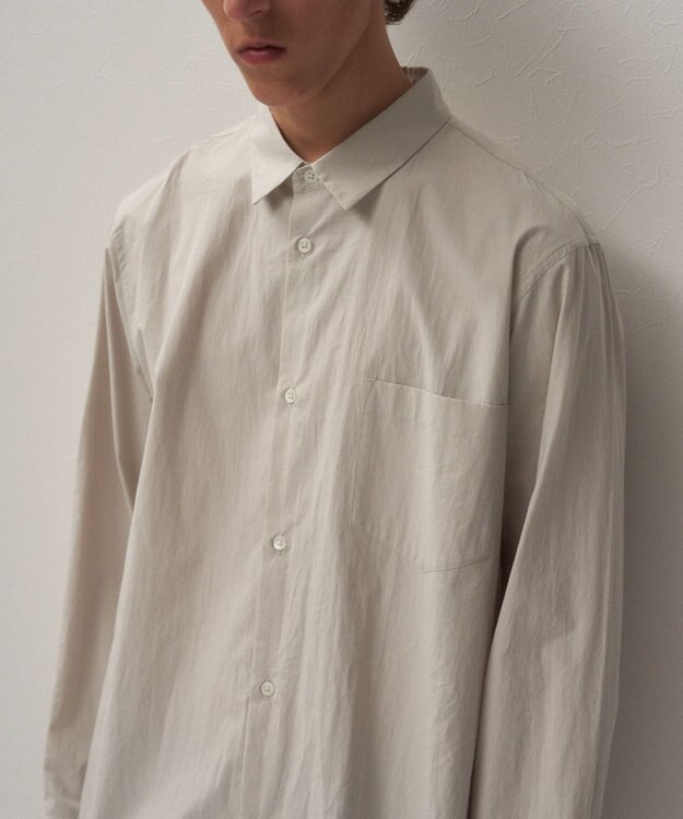 ATON SUVIN BROAD | スタンダードシャツ - UNISEX GRAY