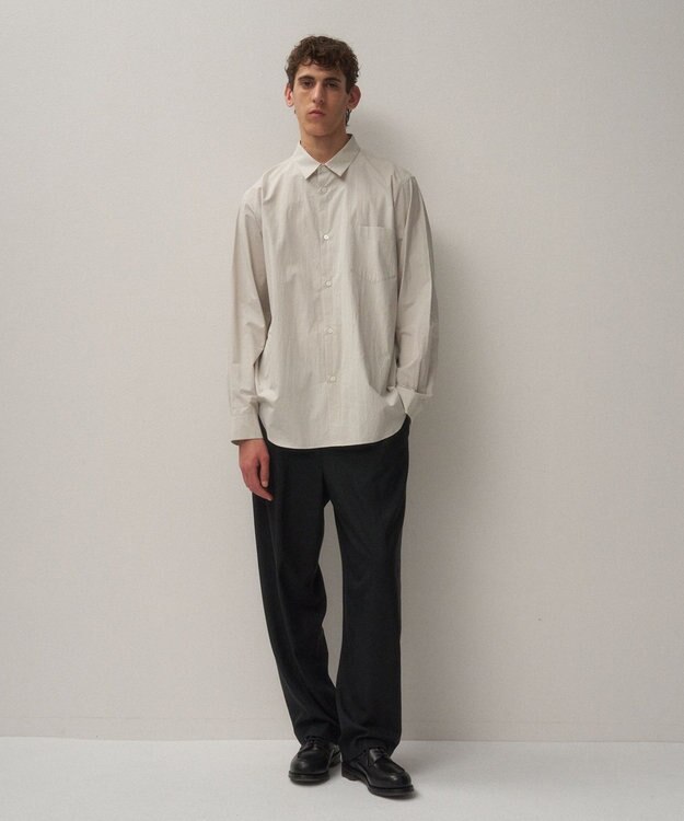 ATON SUVIN BROAD | スタンダードシャツ - UNISEX GRAY