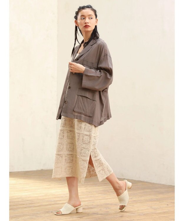 Green Parks ■ＥＳＣＡＲ　クロシェレースワンピース Ivory