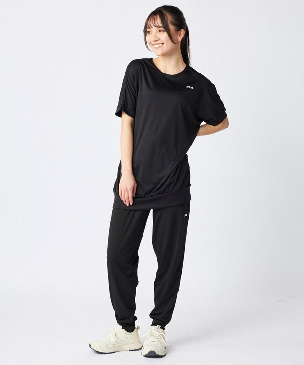 OP／FILA 【FILA】水陸両用フィットネスウェア 2点セット ブラック