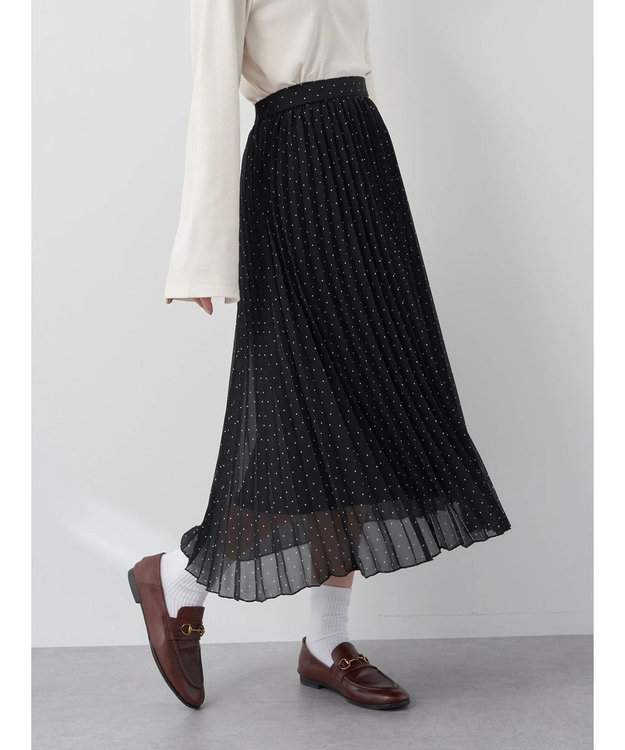 earth music&ecology すきな丈プリーツスカート Dot