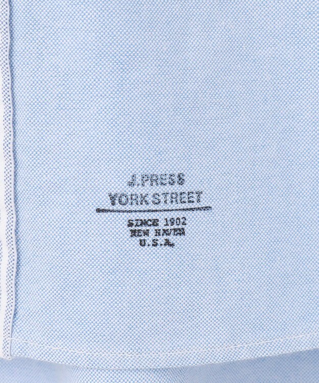 J.PRESS YORK STREET 【UNISEX】オックスフォード クレイジーパターン シャツ/バンドカラー ブルー系8