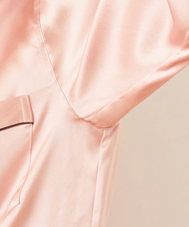 ワコール／睡眠科学 【パジャマ】　長袖・長ズボン　シルクサテン　吸放湿性　睡眠科学／ワコール　YDX582 ロマンピンク