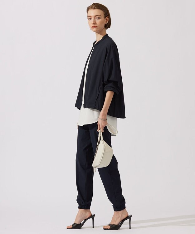 ICB 【接触冷感・UVカット・洗える】アトラストリコット ジップアップブルゾン ネイビー系