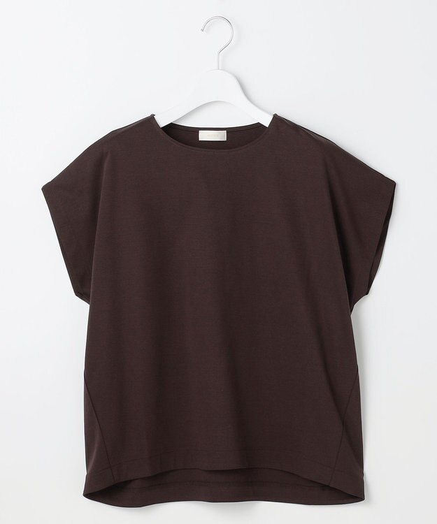 ANY SIS L 【シルクタッチさら魅せTシャツ】後ろコクーン プルオーバー ブラウン
