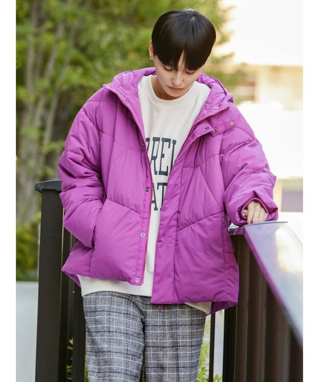 AMERICAN HOLIC キルポカカラフルポケッタブルフードコート Pink