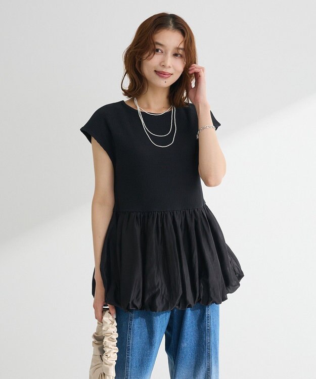 Green Parks ・ＥＬＥＮＣＡＲＥ　ＤＵＥ　フレンチバルーントップス Black