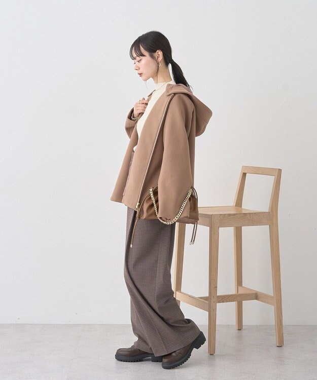 earth music&ecology 【2WAY】ウエストタブタックパンツ Check