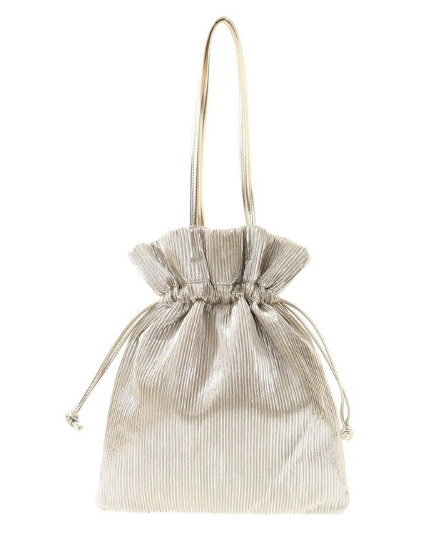 Green Parks ａｎｄｍｉｋｋａ．　メタリックプリーツトートバック Gold