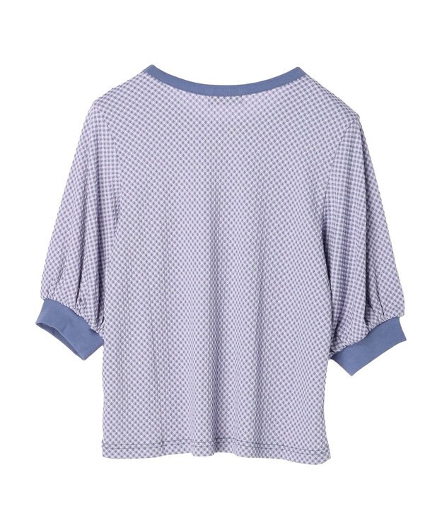 earth music&ecology ギンガムパフＴＥＥ Lavender