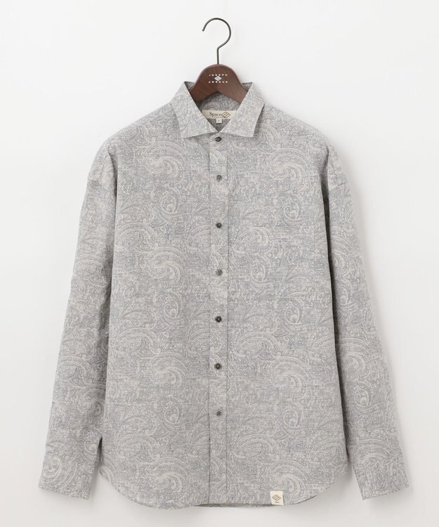 JOSEPH ABBOUD MOUNTAIN 【SPACE／UNISEX】オーバーペイズリー シャツ グレー系6