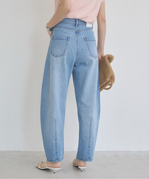 WEGO 【ANGIE VINTAGE/SMLサイズ展開】カーブデニムパンツ ブルー