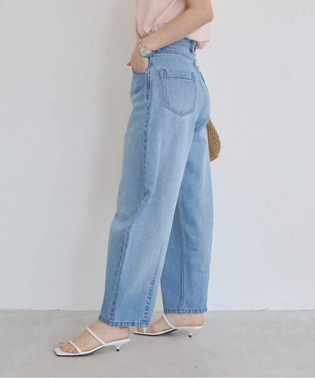 WEGO 【ANGIE VINTAGE/SMLサイズ展開】カーブデニムパンツ ブルー